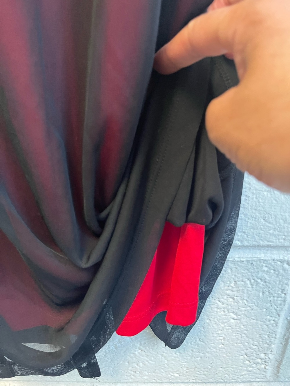 Candy Rocket Vintage 90s Y2K Black & Red Maxi Slip Dress Sz. M - Picture 10 of 11